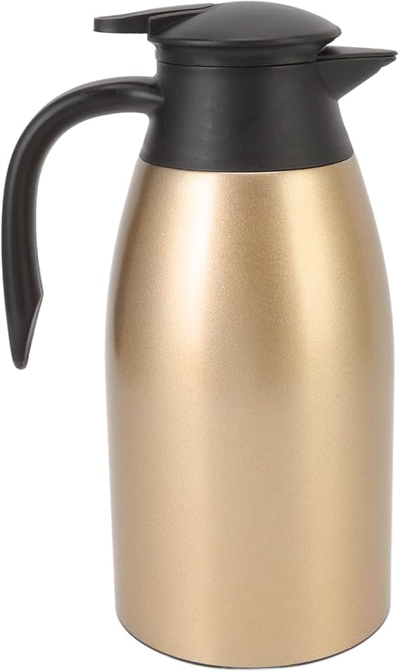 Tea Vacuum Pot, 304 Stainless Steel Thermal Pot Flask, Portable Handle, Kee Hot 12 Hour, FIit for Coffee,Tea(lden)