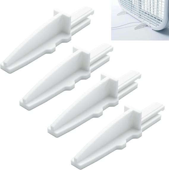 EAORBD Box Fan Replacement Feet for Lasko 20" Box Fan Feet,Stronger Than Original,Anti-Tip Foot Set Accessory, 2 Sets of 2 Feet, 4 Feet Total, White