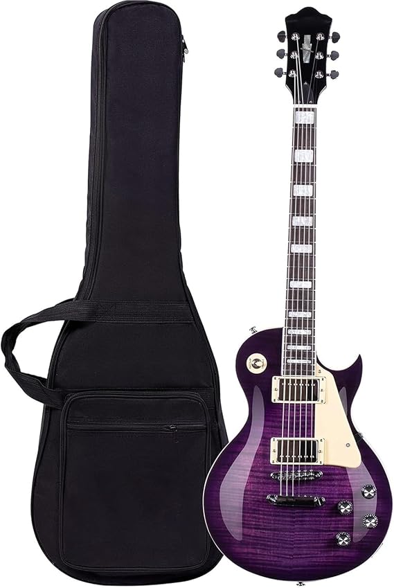 Electric Guitar Starter Beginner Pack Guitar Solid Body Electric Guitar With Gigbag(Purple)