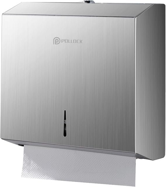 Pollock Paper Towel Dispenser Wall Mount,SUS 304 Stainless Steel