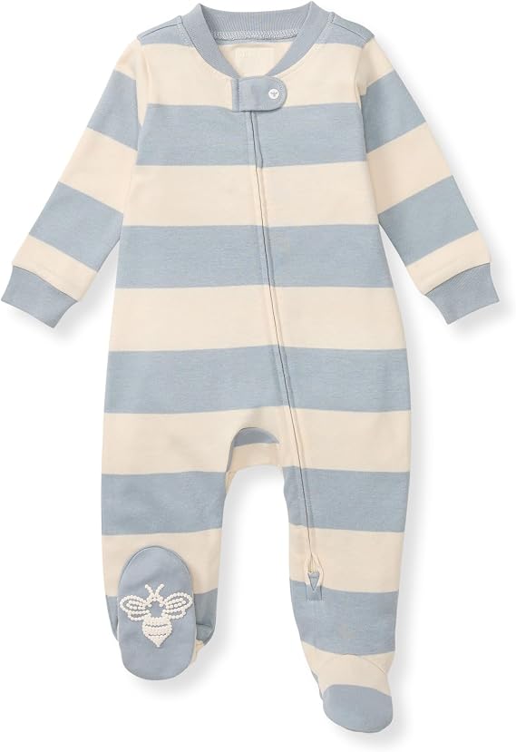 Burt's Bees Baby Organic Cotton Sleep and Play Footed Pajamas for Boys
