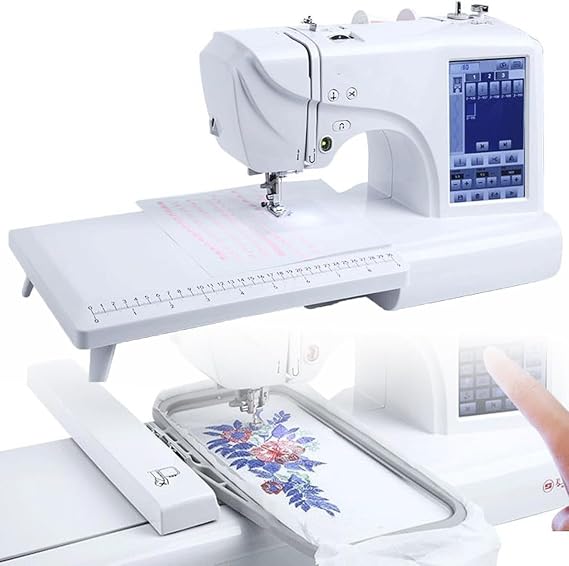 Automatic Sewing Machine Electric Embroidery Machine 158 Built-in Designs with 4" x 9.2" Embroidery Area and LCD Touch Screen