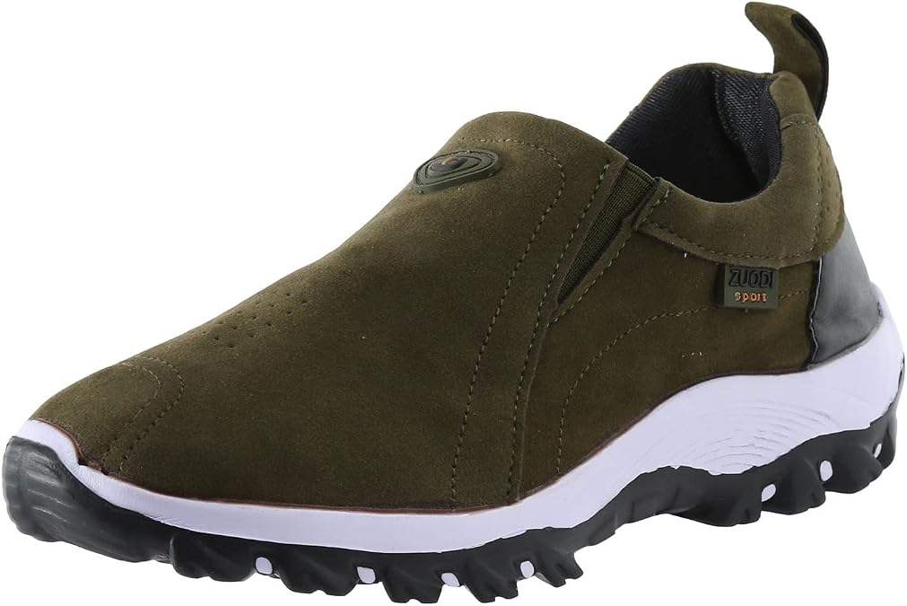 Generic Men's Spring Autumn Fashion Casual Lightweight Comfortable Flannel Round Toe Sport Shoes Shoes Men Sneaker (Green, 40), 8.5 Wide