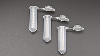 2.0mL with Cap Clear Microcentrifuge Tubes, Certified DnaseRnase Free- PCR Clean, 1000pkg.