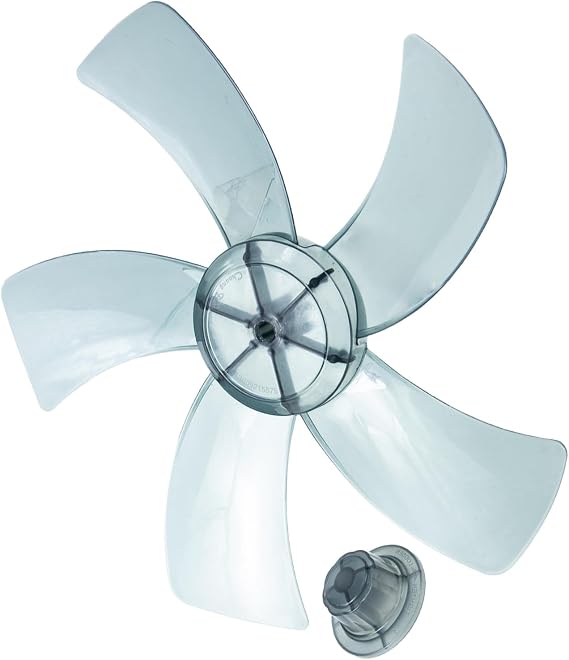 12Inch Plastic Fan Blades Replacement 5 Leaves Electric Fan Blades Universal Table Fan Parts with Nut Cover for Household Standing Pedestal Fan