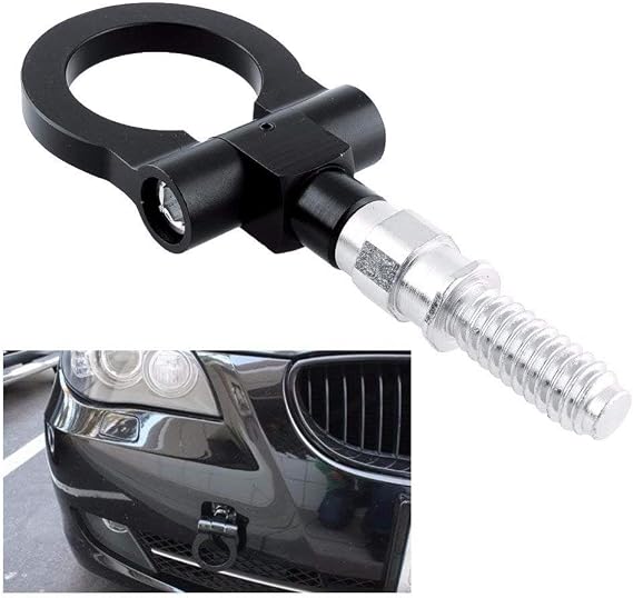 Heart Horse Universal Car Front Bumper Screw-on Tow Hook Aluminum 16mm Tow Hook Front Rear Racing Style for European Cars