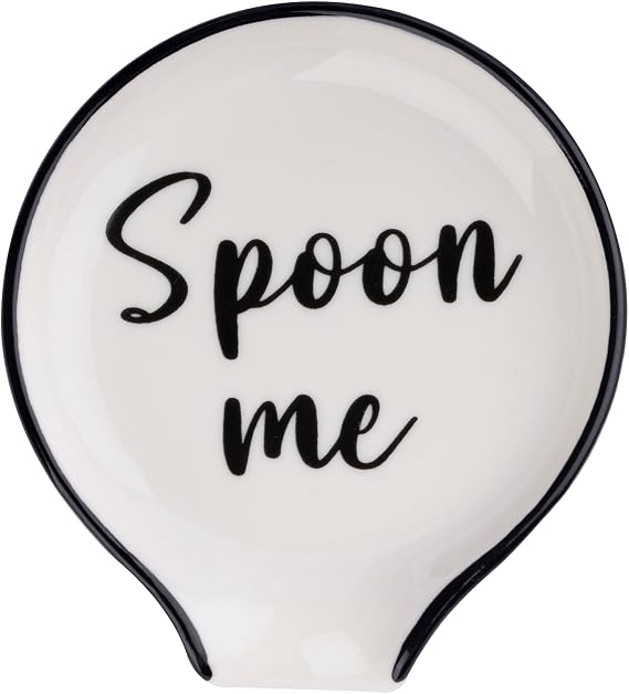 Ceramic Spoon Rest for Stove Top, Coffee Spoon Holder for Kitchen | Heat resistant Spoon Rest for Kitchen Counter, Cooking Spoon Holder, Dishwasher Safe