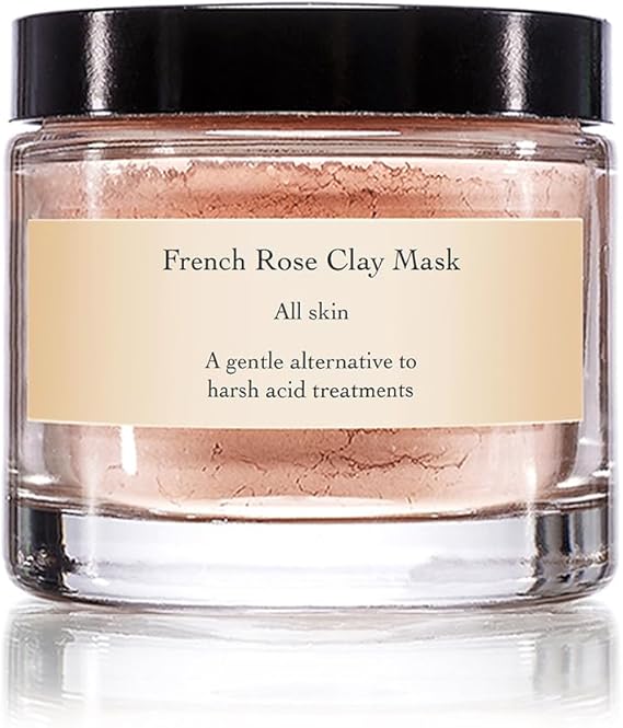 evanhealy French Rose Clay Face Mask | Exfoliating for Sensitive Skin Face Mask | Pore Minimizer Pink Clay Mask | Cleansing Rhassoul