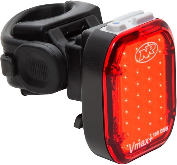 NiteRider Vmax+ 180 Lumen USB-C Rechargeable Bike Rear Light Powerful Daylight Visible Bicycle LED Bike Taillight Easy to Install Road Mountain City Commuting Night Riding Cycling Safety Flash