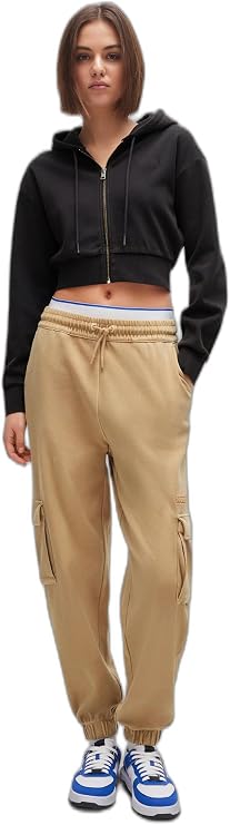 HUGO Women's Box Logo Cargo Pocket Sweatpants