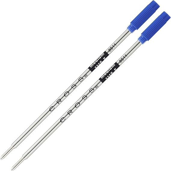 Cross Ballpoint Pen Refill, Blue, Medium Point, 2-Pack Refill Set
