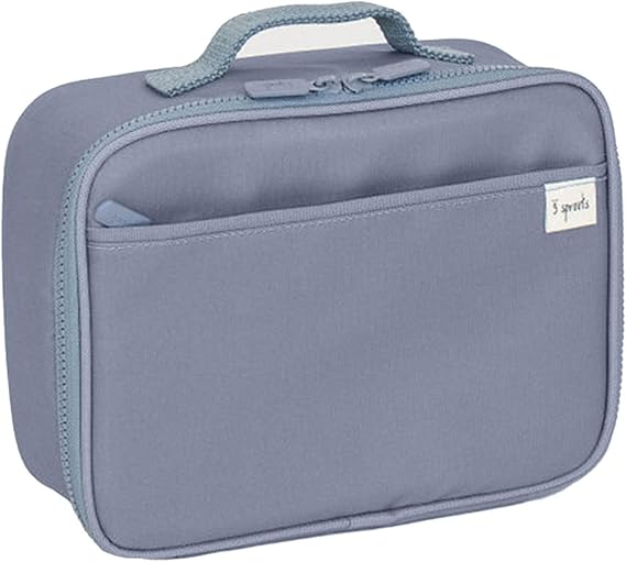 3 Sprouts Recycled Kids Insulated Lunch Bag, School Travel, Blue