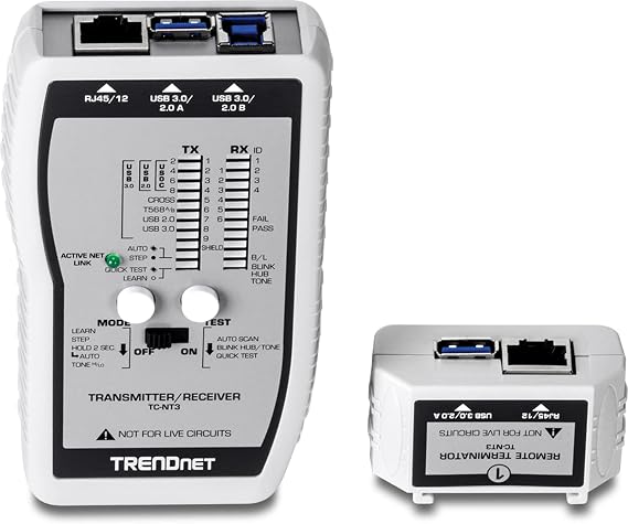 TRENDnet VDV and USB Cable Tester, NDAA TAA Compliant, TC-NT3