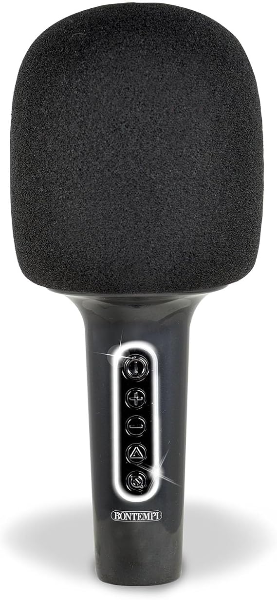 Bontempi Wireless Karaoke Microphone with Speaker, Audio Changing Effect, Rechargeable, 85 mm x 200 mm