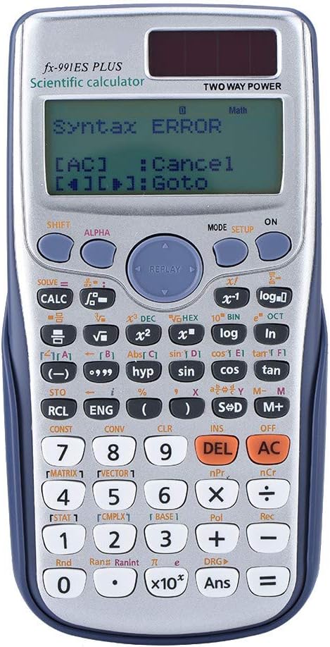 Portable Functional Calculator with LCD Display, Multifunctional Math Calculations for Student Office Workers
