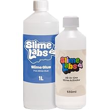 Slime Making Kit - 1550ml - Activator and White PVA Glue - Make Your Own Slime, DIY Slime Kit, Non-Toxic, Washable, Sensory Toys, UK Made