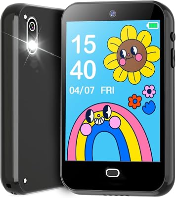 Kids Smart Pretend Phone for Girls Boys Age 3-8 with Dual Camera 28 Games 2.8 HD Touch Screen Music Player Video Audible Story Pedometer Alarm Clock Calculator Torch Toddler Learning Toys