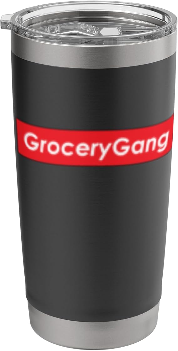 Grocery Gang Grocery Store Shopper Bagger Grocery Shopping Stainless Steel Insulated Tumbler
