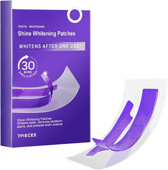 Teeth Whitening Strips,Whitening Strips,Purple Tooth Whitening,Gentle Care Teeth Whitening Kit for Sensitive Teeth Stain Removal,30 Mins Fast Results Tooth Whitening Strip Solution (1, One Size)