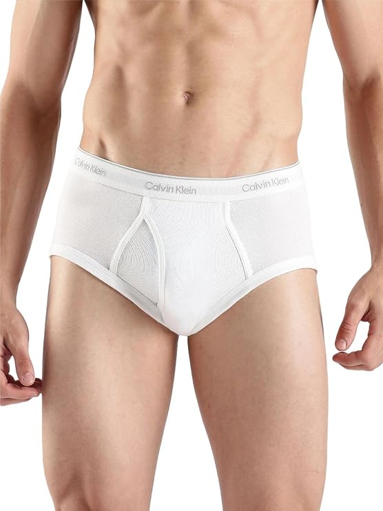 Calvin Klein Men's Cotton Classics 3-Pack Brief, 3 White, L