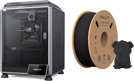 Creality K1C 600mm/s Fast Printing Speed 3D Printer and Creality Hyper High Speed PLA Filament Black