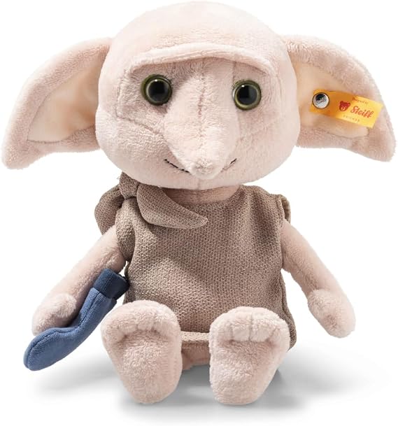 Steiff cuddly toy Dobby, Harry Potter, cute soft toy with plastic eyes, children, boys & girls, friends, plush toy 26 cm, multi-coloured, 024207