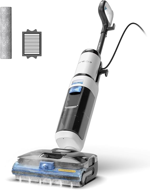 Tineco Corded 3-in-1 Wet Dry Vacuum Mop with Steam Function, Floor ONE S6 Stretch Steam BoostSteam, 320F High-Temp Steam Cleaning, 180 Lay-Flat, Anti-Tangle Design, One-Touch Self-Cleaning