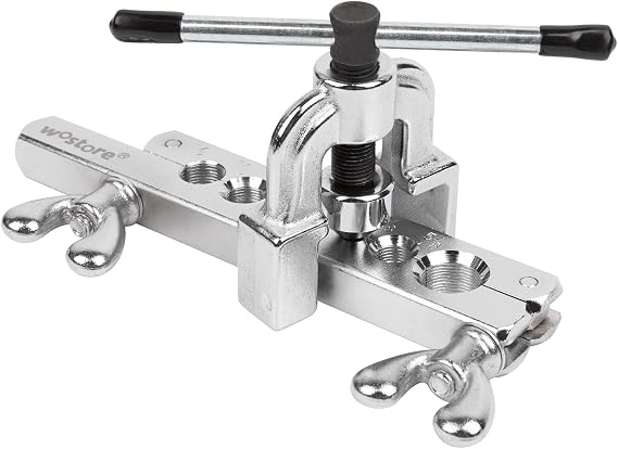 Wostore Single Flaring Kit, 7 Dies 3/16-5/8" for Copper Pipe & HVAC | 7 single flare dies: 3/16" to 5/8". For copper tubing pipe flaring. Refrigeration, HVAC & plumbing work.