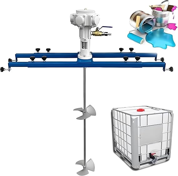 Pneumatic Paint Mixer Agitator,Commercial Grade for Paint,Ink Stirring and Dissolving,Large 5 Cylinder Design,Pneumatic Paint Stirrer Threecylinder