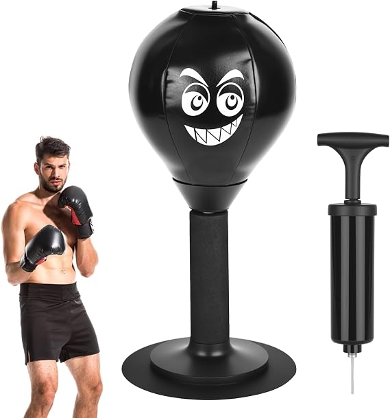 Rage Bag, Desktop Punching Bag, Boxing Bag Speed Ball, Suction Punch Bag, For Rage Relief, Boxing Training Ball, Mood Relief Boxing Punch Ball For Wall, Tile, Table (black)