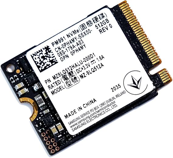 Mavark New Samsung OEM PM991a 512GB M.2 2230 30mm NVMe PCIe SSD Gen3 x4 TLC MZ9LQ512HALU-000D1 for Xbox Surface Pro Steam Deck Dell HP Lenovo Laptop (512GB NVME SSD)