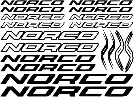 for norco bike stickers compatible bike mtb shipping (Black)