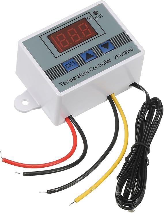 MECCANIXITY 2 Pack XH-W3002 10A AC 110-220V Digital LED Temperature Controller Thermostat Heating and Cooling Control Switch for Fridge Greenhouse Farm