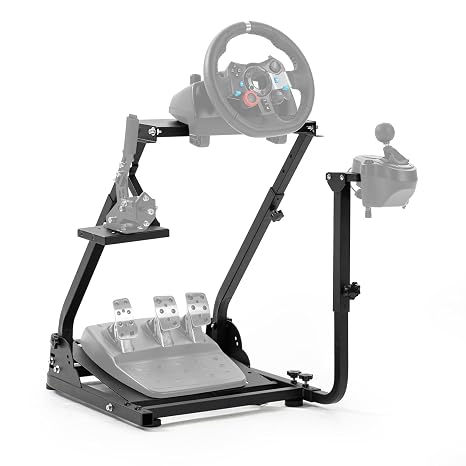 Marada Racing Steering Wheel Stand Adjustable Driving Simulator Cockpit Fit for Thrustmaster T300RS T500RS, for Logitech G929 923 Wheel & Pedals & Handbrake Purchase Separately