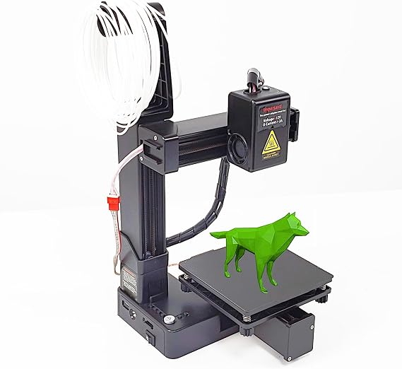 Topiky Mini 3D Printer, FDM 3D Printers for Beginners, High Accuracy Fast Heating Compact 3D Printing Machine for Education, Frequency Division Multiplexing 3D Printer Machine (Black)
