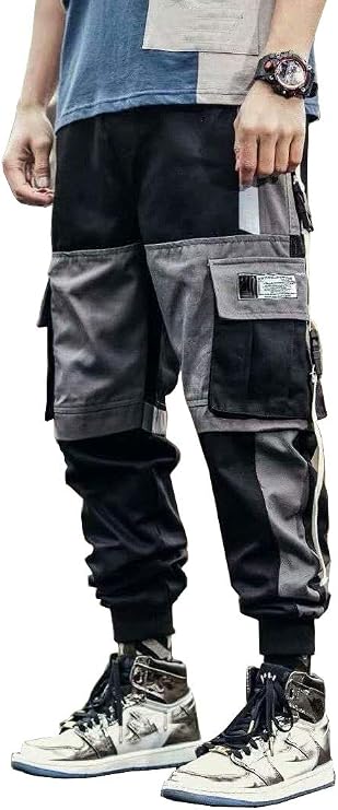Banana Bucket Mens Basic Jogger Pants Hiphop Punk Jogger Sport Harem Pants Cargo Pants