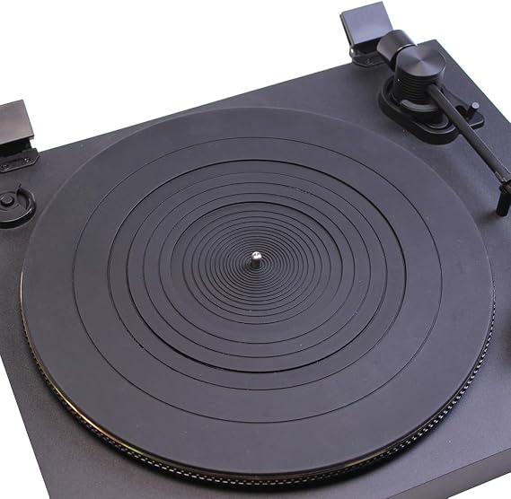 Turntable Mat, 12" Silicone Rubber Record Platter Slipmat Antistatic for Turntable Record LP Players by Gartopvoiz, 3mm Thick