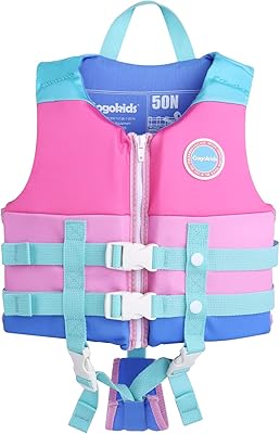 Gogokids Kids Swim Vest, Floaties for Toddler Learn to Swim, Float Jacket with Adjustable Safety Strap, Pool Floation Swimwear for Boys Girls