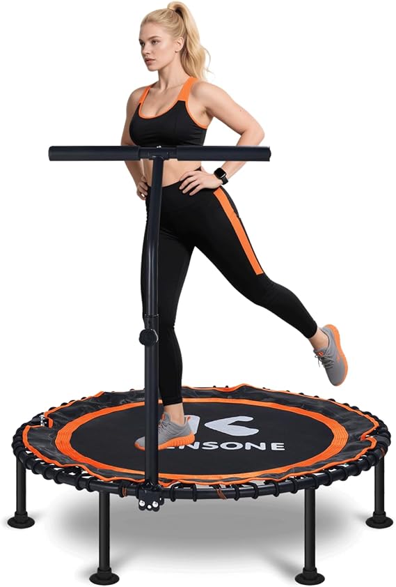 K KENSONE 40/48" Rebounder Trampoline for Adults, Bungee, 450/550 LBS Quiet