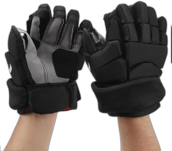 Ice Hockey Gloves, Adult Ice Hockey Gloves Lightweight Protective Equipment Bendable Finger Protective Gloves for Hockey Players