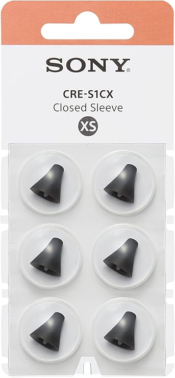 Sony Closed Sleeve for The CRE-E10 Self-Fitting OTC Hearing Aid, X-Small CRE-S1CX,Black