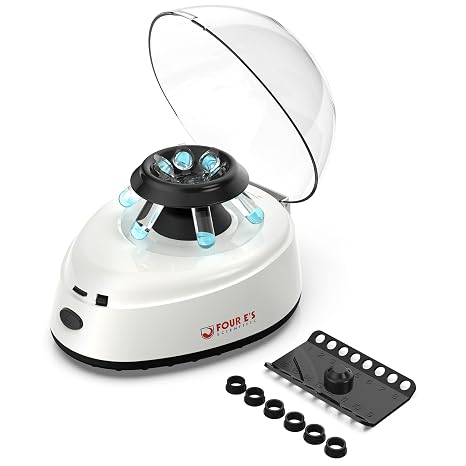 FOUR E'S SCIENTIFIC Mini Centrifuge Machine 5400rpm for 0.2/0.5/1.5/2mL