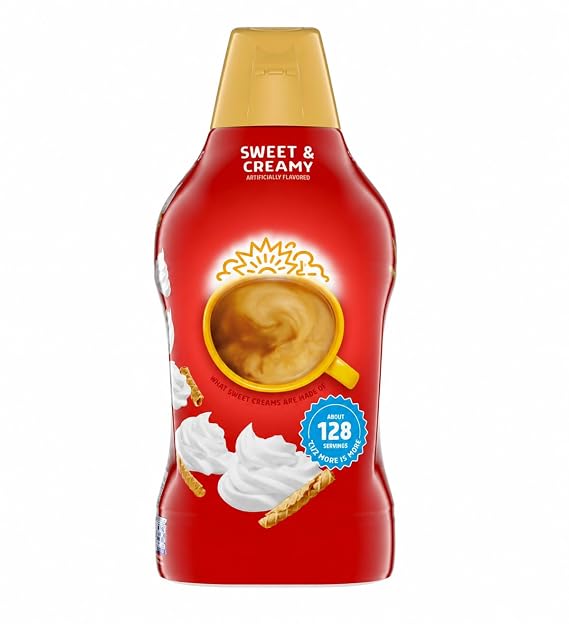 Sweet & Creamy Coffee Creamer, 64 Fl Oz Refrigerated Liquid Creamer, Rich Sweet Flavor for Hot & Iced Coffee, Lactose Free Coffee Enhancer