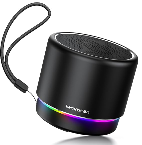 Portable Bluetooth Speaker 5.4, Mini Speaker with Noise Reduction Mic,Black