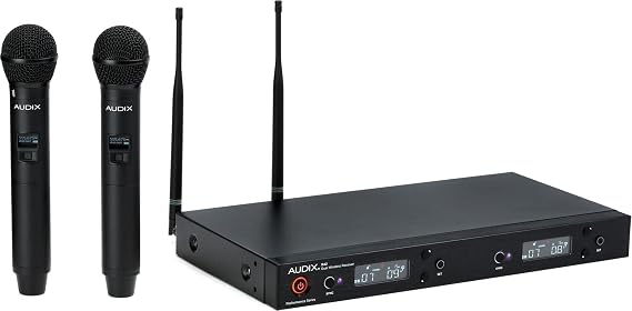 AUDIX AP42 OM2 Dual Handheld Wireless Microphone System for Musical Performances and Public Speaking - B Band