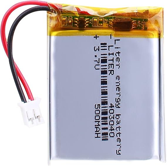 Liter energybattery 3.7V Lipo Battery 500mAh Rechargeable Lithium ion Polymer Battery 403040 with JST Connector