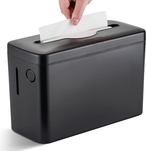 Multifold Paper Towel Dispenser Countertop, Black | Large Capacity, Single-Sheet Dispensing, Also Holds Folded Napkins, For Restaurants, Kitchens and Bathrooms