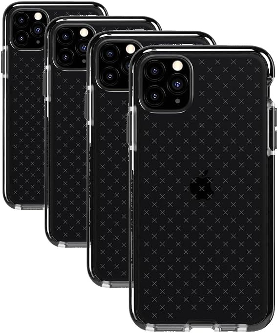 tech21 Evo Check Series Gel Case for Apple iPhone 11 Pro Max - Smokey Black (Pack of 4)