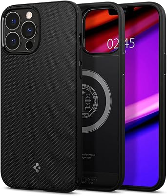 Spigen Mag Armor MagFit Compatible with MagSafe Designed for iPhone 13 Pro Max Case 2020 - Matte Black