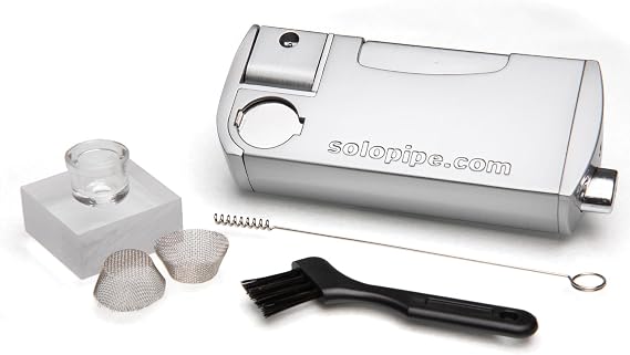 Solopipe Refillable Lighter - Portable & Discreet - Classic Chrome